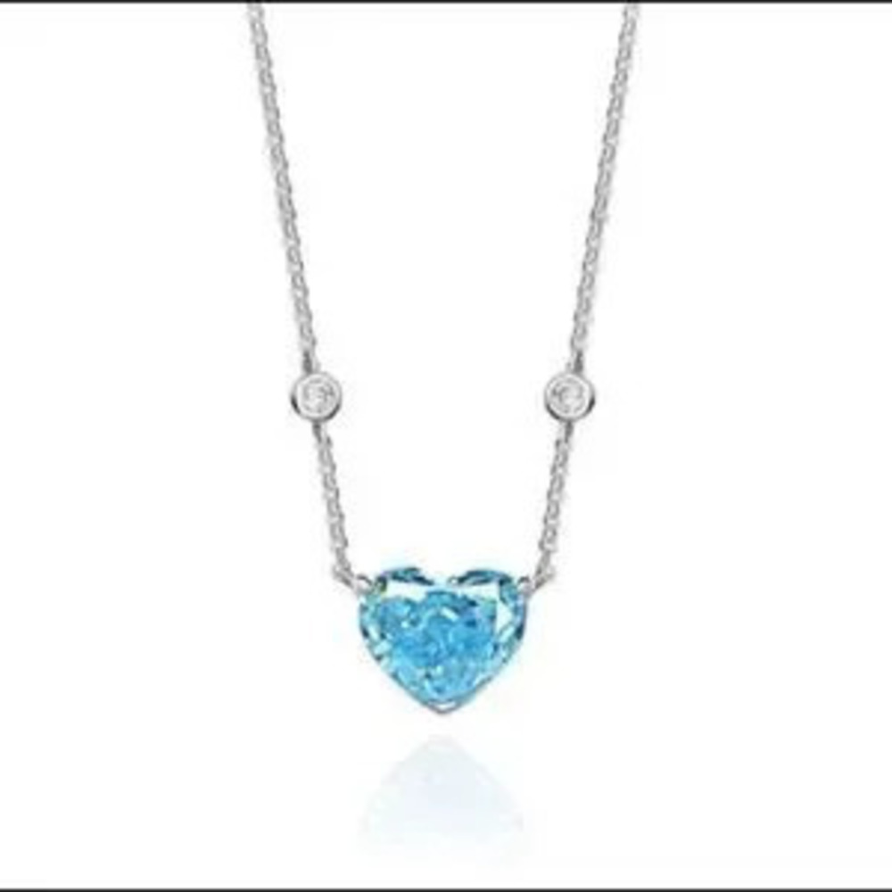 Blue Heart?Shape?Necklace